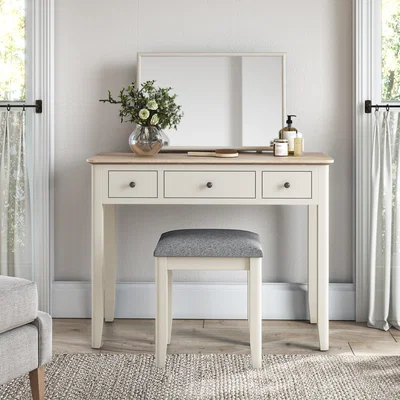 Dunelm Marlow Dressing Table and Bench Set White
