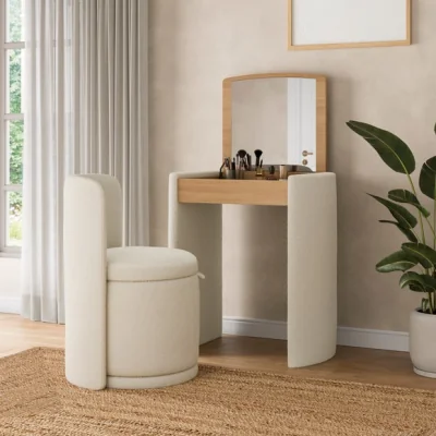 Dunelm Frankie Compact Dressing Table Set with Mirror and Stool