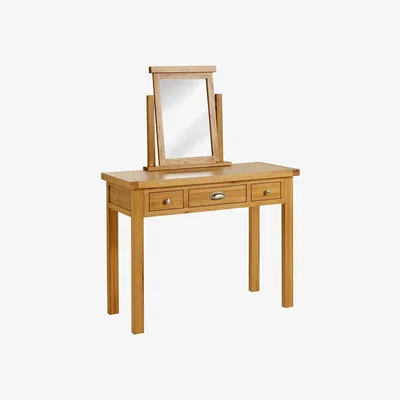 Dunelm Woburn Oak 3 Drawer Dressing Table Brown