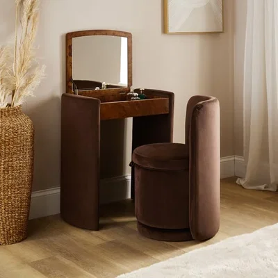 Dunelm Frankie Compact Dressing Table Set with Mirror and Stool