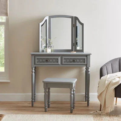 Dunelm Carys Dressing Table Set Grey