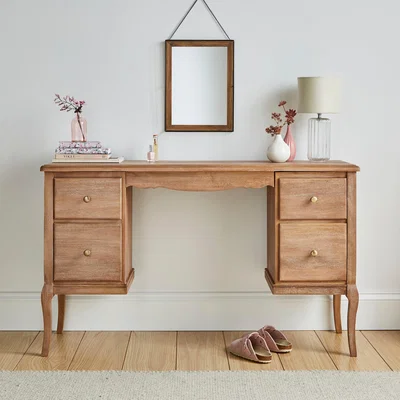 Dunelm Giselle 4 Drawer Dressing Table Natural