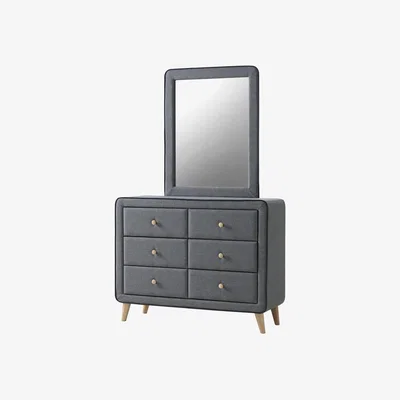 Dunelm Stockholm 6 Drawer Dressing Table Grey