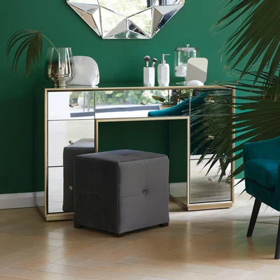 Dunelm Harriet Mirrored Dressing Table Silver