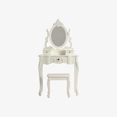 Dunelm Toulouse Ivory Dressing Table Set White