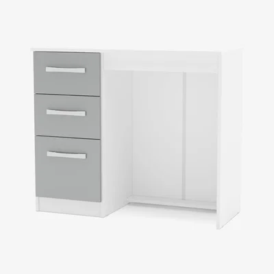 Dunelm Lynx White and Grey Dressing Table Grey and White