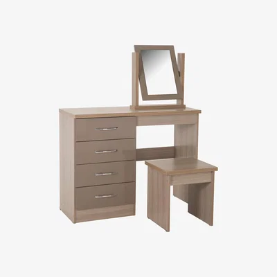 Dunelm Nevada Oyster Dressing Table Set Cream