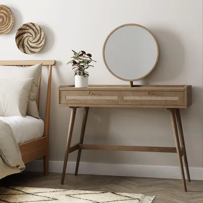 Dunelm Indi Dressing Table Wood (Brown)