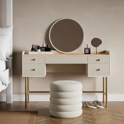 Dunelm Georgi 5 Drawer Dressing Table Natural