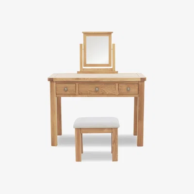 Furniture Village Furnitureland - Augusta 3 Drawer Dressing Table with Mirror and Stool