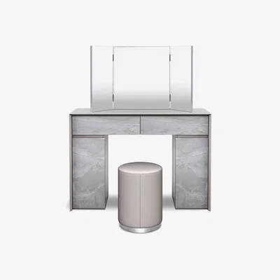 Furniture Village Grigio Dressing Table with Stool and Mirror