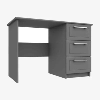Furniture Village London Bedrooms - Bexley 3 Drawer Dressing Table - Dust Grey Gloss