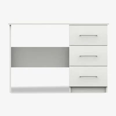 Furniture Village London Bedrooms - Castle 3 Drawer Dressing Table - Frost