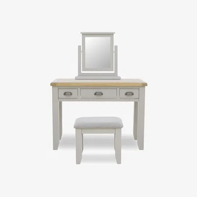 Furniture Village Hartley Dressing Table with Mirror and Stool