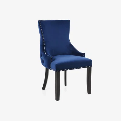 Furniture123 Winslow Single Brushed Velvet Ocean Blue Dressing Table Chair