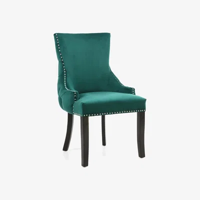 Furniture123 Winslow Brushed Velvet Green Dressing Table Chair