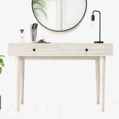 Furniture123 Beau Solid Wood 2 Drawer Dressing Table - Scandi Style