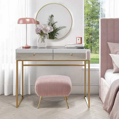 Furniture123 Mirrored 2 Drawer Dressing Table - Lola