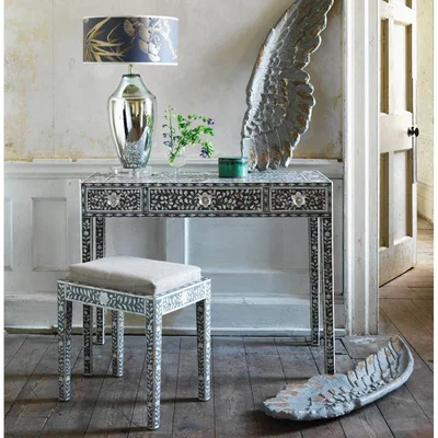 Graham & Green Maxi Grey Mother of Pearl Dressing Table