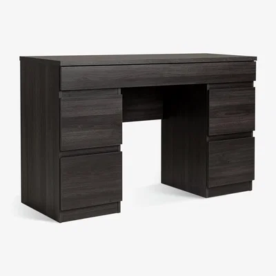 Habitat Habitat Jenson 5 Drawer Dressing Table Desk - Black & Brown