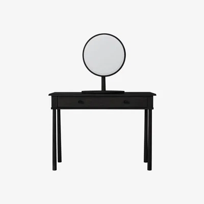 Knees Hadrian Oak Dressing Table - Black