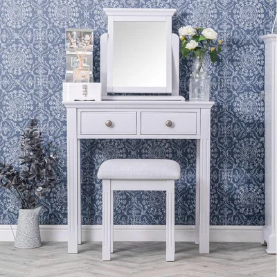 Knees Beneroti Pine Dressing Table - Moonlight Grey 
