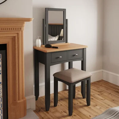 Knees Galileo Oak Dressing Table - Grey