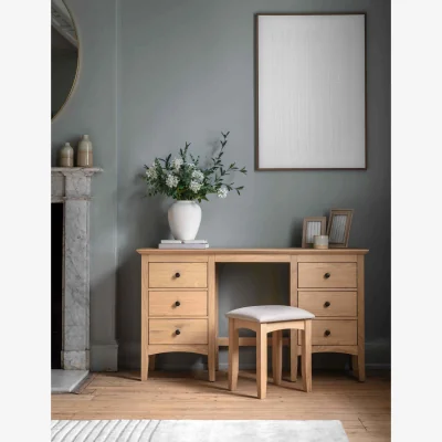 Marks & Spencer Gallery Direct Rye 6 Drawer Dressing Table & Stool Natural