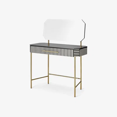 Made.com Noorali Dressing Table, Black & White Resin