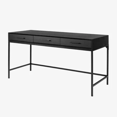 My Furniture Duo Black Desk/Dressing Table 