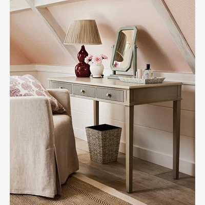 OKA OKA, Malmo Dressing Table - Flax, Desk