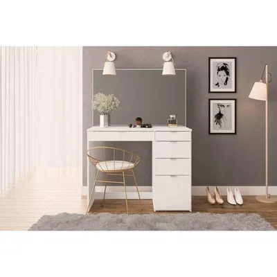 Oak&More Avi 5 Drawer Dressing Table in White