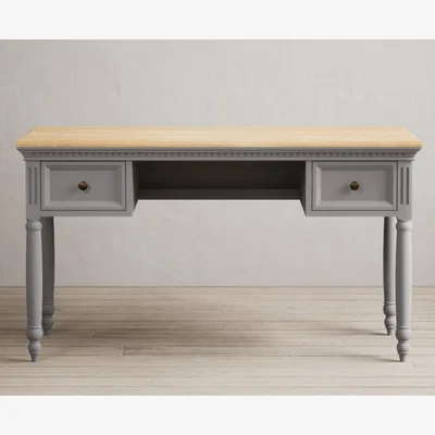 Oak&More Francis Oak and Light Grey Painted Dressing Table