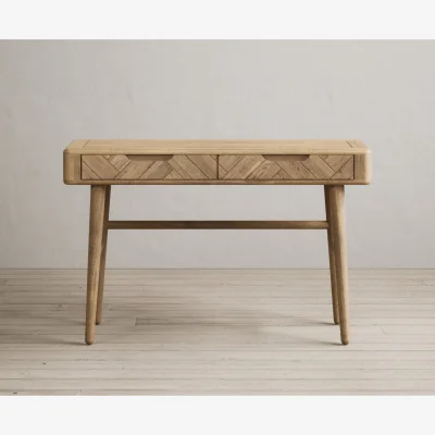 Oak&More Parven Solid Oak Dressing Table / Computer Desk