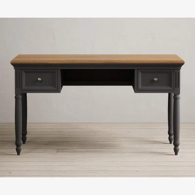 Oak&More Francis Oak and Charcoal Grey Painted Dressing Table