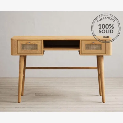 Oak&More Oak Rattan Dressing Table