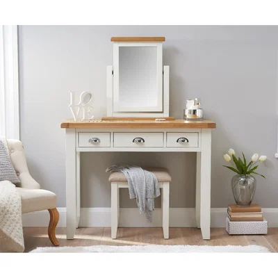 Oak&More Eden Oak and White Dressing Table