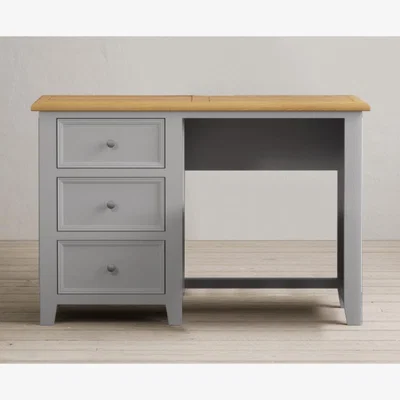 Oak&More Weymouth Oak and Light Grey Painted Dressing Table
