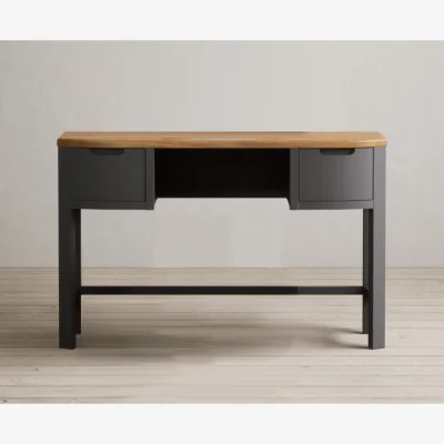 Oak&More Bradwell Oak and Charcoal Painted Dressing Table