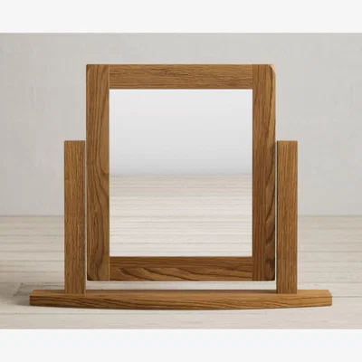 Oak&More Harrogate Rustic Solid Oak Swivel Dressing Table Mirror