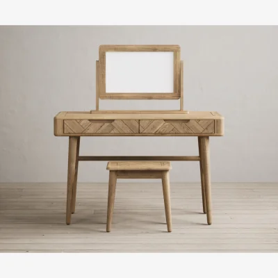 Oak&More Parven Solid Oak Dressing Table Set