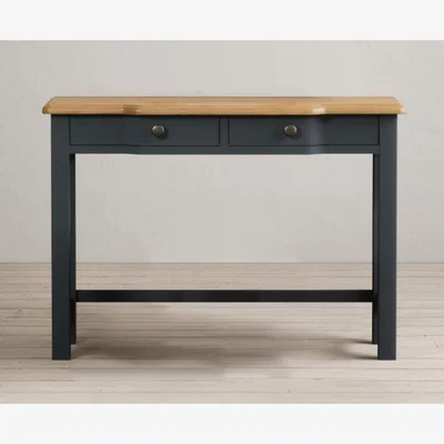 Oak&More Delphine Oak and Blue Painted Dressing Table
