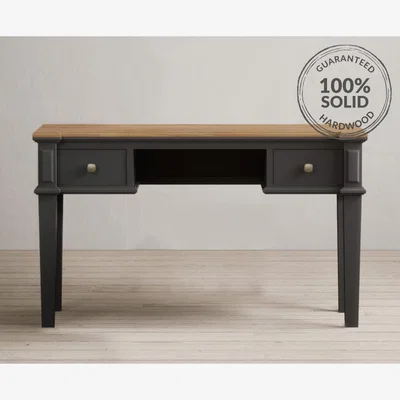 Oak&More Lawson Oak and Charcoal Grey Painted Dressing Table