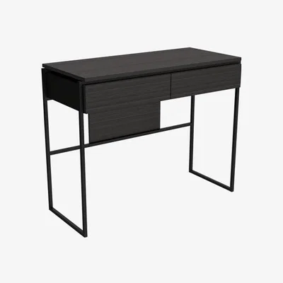 Olivia's Gillmore Federico Black Stained Oak With Black Frame Dressing Table
