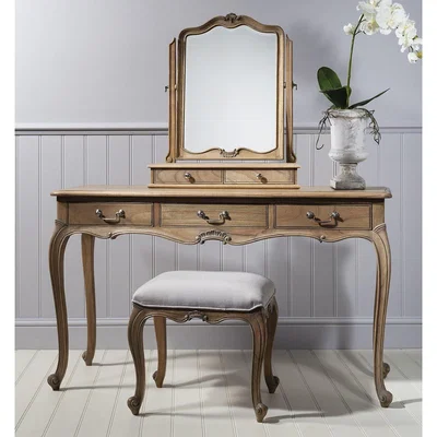 Olivia's Gallery Direct Chic Dressing Table in Weathered Wood