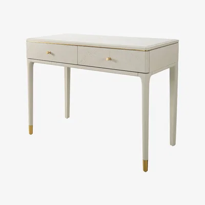 Olivia's RV Astley Vancent Dressing Table - Off White & Brass