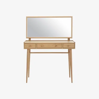 Downtown Ercol Winslow Dressing Table and Mirror In LightWood