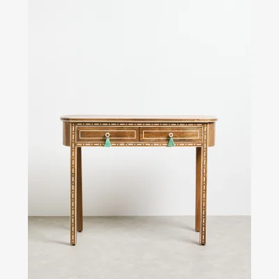 Oliver Bonas Riya Mango Wood Inlay Dressing Table