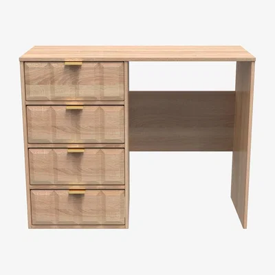 The Range Cube Ready Assembled 4 Drawer Vanity - Bardolino Oak / Wood Effect