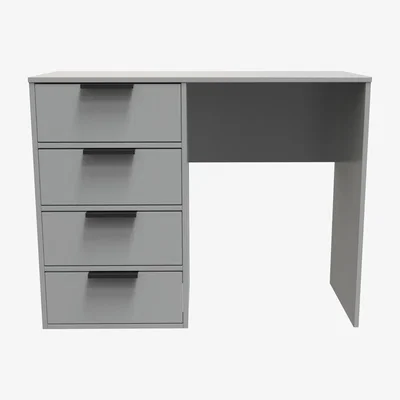 The Range Diego Ready Assembled (Black Sleigh Legs) 4 Drawer Vanity - Dusk Grey